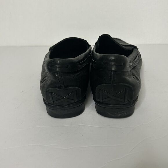 Born Black Leather Penny Loafers Slip On Shoes Flats W3310 - Picture 7 of 8